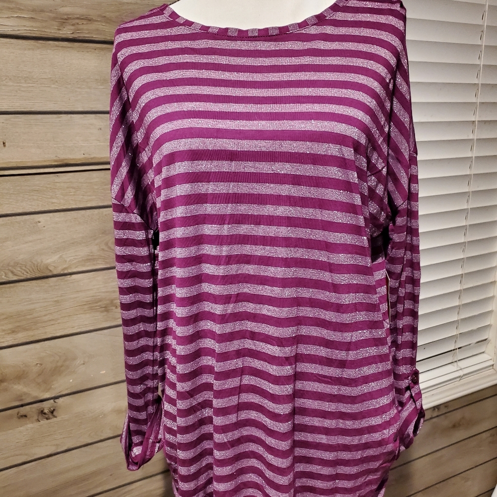 Faded Glory FG Drop Shoulder Cinch Side Top